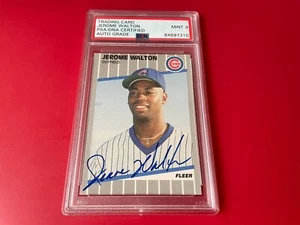 Jerome Walton Cubs 1989 Fleer Card Signed Auto PSA/DNA Encapsulated - Picture 1 of 2