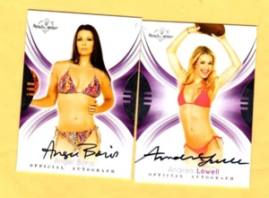 ANDREA LOWELL & ANGEL BORIS 2015 SERIE FIRMA BENCHWARMER 2 TARJETAS AUTÓGRAFAS - Imagen 1 de 2