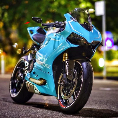 通用摩托 7/8 英寸手柄杆端后视 M 适用于杜卡迪 899 1199 1299 Panigale — 第 1/4 张图片