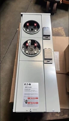 TWO GANG 2 METER PACK 200 AMP 120/240 MAIN ELECTRICAL PANEL EATON 1MP2122R NEW