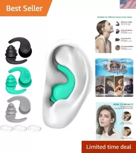Swimming Ear Plugs for Adults,3 Pairs Waterproof Reusable Silicone Swim Earpl... - Picture 1 of 10