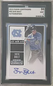 SKYE BOLT AUTOGRAPH SGC 9 2015 PANINI CONTENDERS CARD NORTH CAROLINA TAR HEELS - Picture 1 of 2