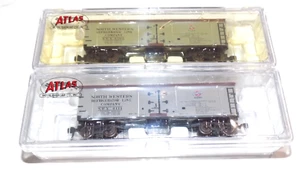Atlas N Scale Trains 2 Northwestern 40' Woodside Reefer Cars NIB - Picture 1 of 3