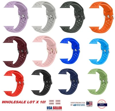 LOTTO 10 Cinturino Silicone per Apple Watch iWatch 38/42/40/44m LUNGHEZZA REGOLABILE - Immagine 1 di 4