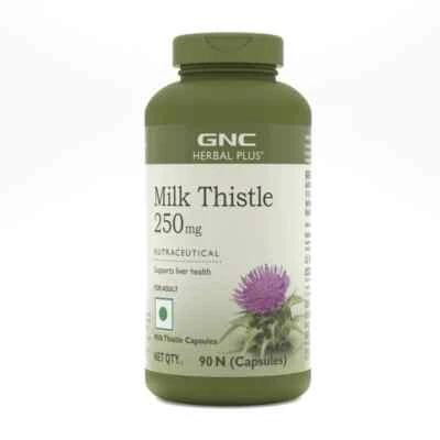 GNC Herbal Plus Milk Thistle Caps For Liver Health Removes Liver Toxins - Изображение 1 из 4