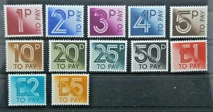 GRAN BRETAGNA 1982 TASSE GOMMA INTEGRA MNH** 12 V. (C.ST) - Foto 1 di 1