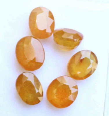 Piedra preciosa suelta de zafiro amarillo de Madagascar forma ovalada natural 40,00 quilates 10*12,5 mm Foto 1 de 3