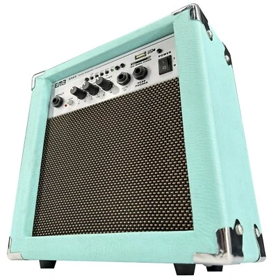 Amplificador de Guitarra EMB 250W Altavoz Potente Gabinete - SD USB AUX BLUETOOTH Azul Foto 1 de 4