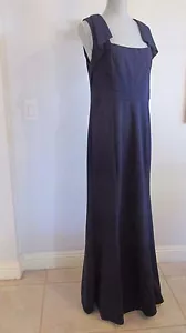 NEW DECODE 1.8 SIZE 14 NAVY LINED SLEEVELESS EVENING GOWN MSRP $209.00 - Picture 1 of 11