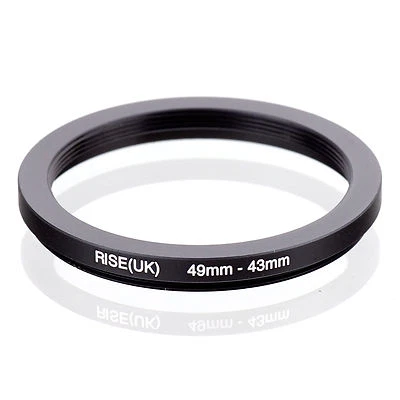 RISE (UK) 49-43MM 49MM-43MM 49 to 43 Step Down Ring Filter Adapter - Image 1 of 3