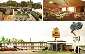Dalhart, Texas Best Western Skies Motor Inn & Restaurant postal coches antiguos, piscina - Imagen 1 de 6