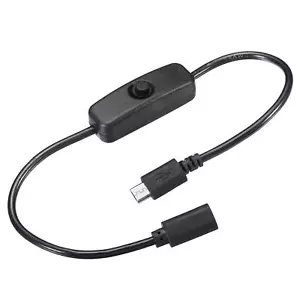 2Pcs Micro USB Cable with on Off Power Switch Male to Female Extension Connector - Picture 1 of 5