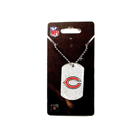 TWO (2) CHICAGO BEARS, DOGTAG/NECKTAG GLITTER NECKLACES FROM SISKIYOU SPORTS Cover