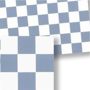 Dollhouse Mosaic Floor Tile Sheet 34127 Pwdr Blue & White World Model Miniatures