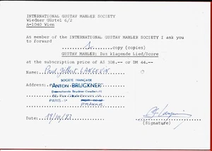 AP53-ZWEI-EINLADUNGEN-GUSTAV MAHLER-KOMPONIST-DIRIGENT-WIEN-1983 - Bild 1 von 3