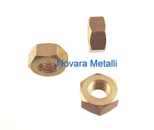 20 Dadi Esagonali Ottone M10 medi DIN934 brass nuts Messingmuttern ecrous laiton - Imagen 1 de 1