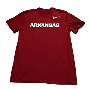 Nike Arkansas Razorbacks Dri-FIT Wordmark Active Shirt Mens L CT8033-613 - Picture 1 of 9