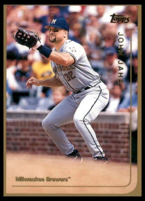 1999 Topps #307 John Jaha Milwaukee Brewers Baseball Card - Image 1 of 2