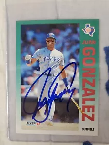 *Signed* Juan Gonzalez 1992 Fleer Early Card IP Auto Autograph MVP Rangers HOF - Picture 1 of 2