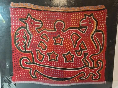 Vintage Antique Quilt Square Cloth Folk Art Tribal Tapestry Textile Primitive - Image 1 of 4