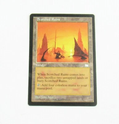 MTG - Scorched Ruins - Weatherlight - Lightly Played - 1997 Magic the Gathering - Image 1 of 2