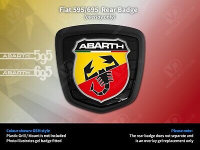 Fiat 500 Abarth 595 695 Turismo Competizione Oem Style Rear Grill Badge Overlay • 12.17€