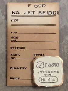 Vintage NOS Wristwatch Set Bridge F 690 HR Material Assortment Watchmaker Tool - Bild 1 von 3