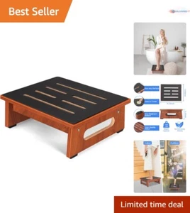 Wooden Step Stool Non-Slip 450LBS Capacity Support for Home & Kids Bedside - Picture 1 of 11
