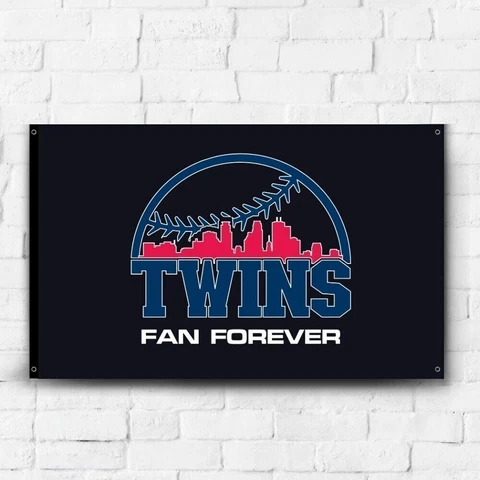 Minnesota Twins 3x5 ft Flag MLB Baseball Champions Fans Gift Wall Decor Banner Cover