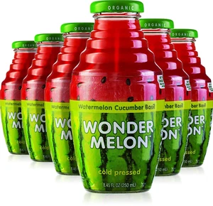 Organic Watermelon Juice with Cucumber & Basil, 8.45Oz (6 Pack) 100% Juice, Cold - Picture 1 of 12