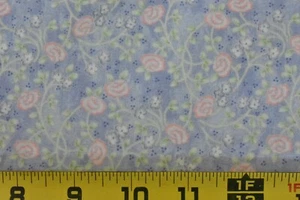 By 1/2 Yd, Pink Calico on Lavender, Moda, Gervais, "Whispers in the Wind", V409 - Picture 1 of 6