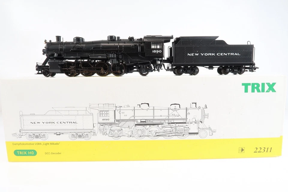 Trix 22311 H0 Dampflokomotive USRA "Light Mikado" NYC DCC-Decoder + Sound +OVP  - Bild 1 von 4