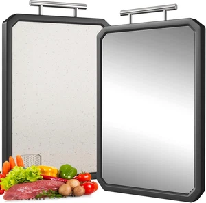 Titan Schneidebrett doppelseitig lebensmittelecht, Reintitan und Weizenstroh PP - Bild 1 von 6