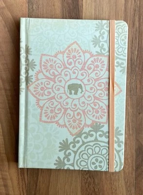 Hallmark Stationary Journal 160 Lined Pages Elephant  Flowers Hard Cover 7 X 5” - Image 1 of 4