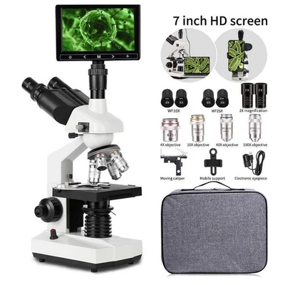 Composite optical trinocular microscope for educational professional laboratory - Image 1 of 4