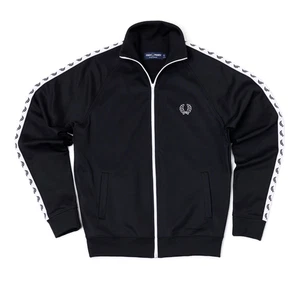 Fred Perry Track Jacket S Taped Black Portugal Retro Mod Sportswear Streetwear - Picture 1 of 12