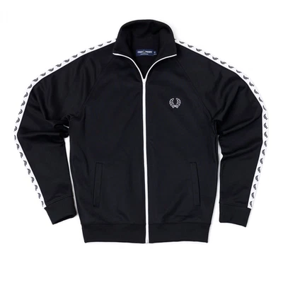 Fred Perry Track Jacket S Taped Black Portugal Retro Mod Sportswear Streetwear - Image 1 of 4