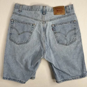 Pantalones Cortos De Colección Años 90 Levis 550 Calce Regular Para Hombre 34 (Actual 33) Azul Rojo Tab Jeans - Imagen 1 de 16