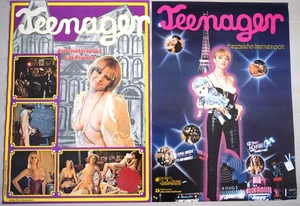 2x gerollte Kinoplakate TEENAGER französischer Internatsreport / PAPILLON D'OR - Bild 1 von 5