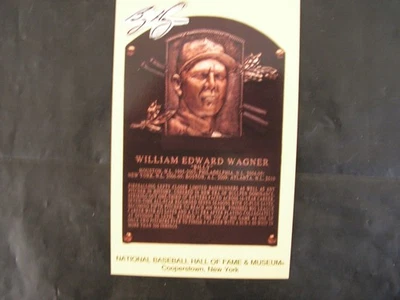 Billy Wagner Signed Hall of Fame Plaque Postcard Cut Fleer Cert. Mint 422 Saves - Image 1 of 4
