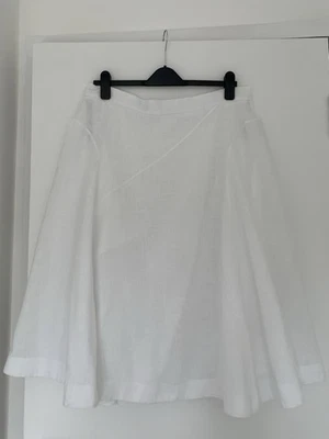 Hobbs White Linen Skirt 16 Excellent Condition - Image 1 of 4