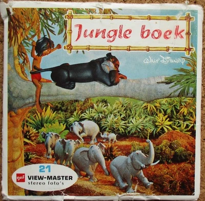 3 VIEW-MASTER 3D BILDSCHEIBEN - JUNGLE BOEK | DSCHUNGELBUCH + BOOKLET - Bild 1 von 4