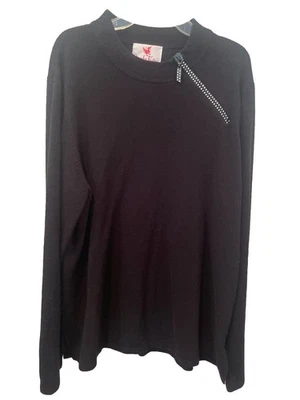 Quacker Factory Sweater Women’s Extra Large Black Rhinestone Zipper Holiday - Image 1 of 4