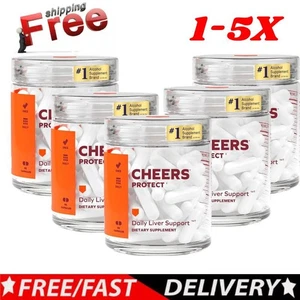 1-5X-Cheers Protect | Daily Liver Supplement for Drinkers with L-Cysteine + DHM- - Picture 1 of 15
