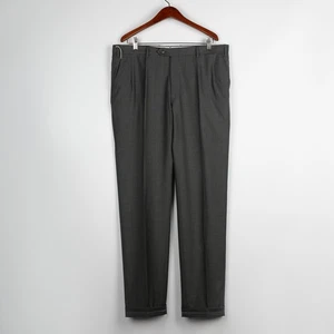 Neu mit Etikett $ 1175 Brioni Moena Wolle und Seide Mikro-Karo Hose grau 44US/54IT - Bild 1 von 13