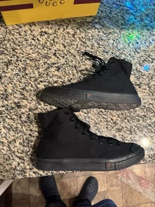 FILA CLASSIC BLACK CANVAS ATHLETIC SNEAKERS High Top MENS SIZE 9.5 - 📸👀 - Picture 1 of 15