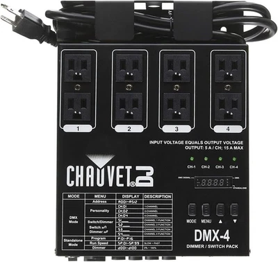 CHAUVET DJ DMX-4 LED Lighting Dimmer/Relay Pack | Lighting Accessories - Image 1 of 4