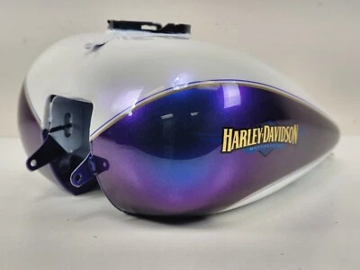 Harley Electra Glide 2010 tanque de combustible de gasolina blanco hielo negro perla 61356-10DBW Foto 1 de 4