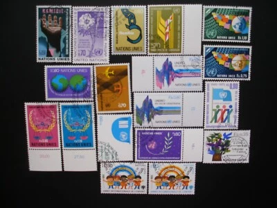 United Nations 1975/79-Geneva, Switzerland-24 Stamps, 1 SS CTO, Never Hinged VF - Image 1 of 4