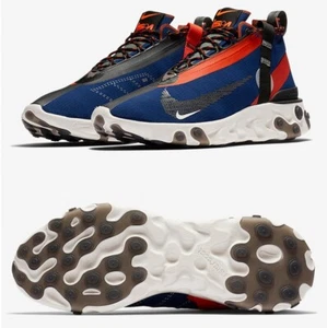 NEW NIKE REACT RUNNER MID WR ISPA AT3143-400 BLUE VOID / TOTAL ORANGE BLK SZ 5.5 - Picture 1 of 6